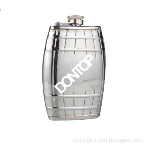 New Arrival Unique Liquor Wine Pot/ Barrel Hip Flask (HB0711)